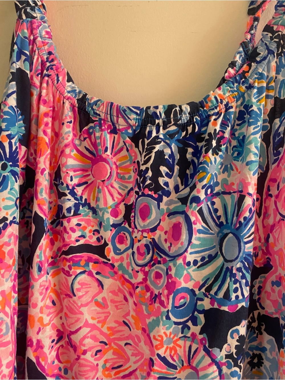 Lilly Pulitzer Pink, Navy & Blue Floral Sundress - Picture 7 of 12